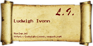 Ludwigh Ivonn névjegykártya